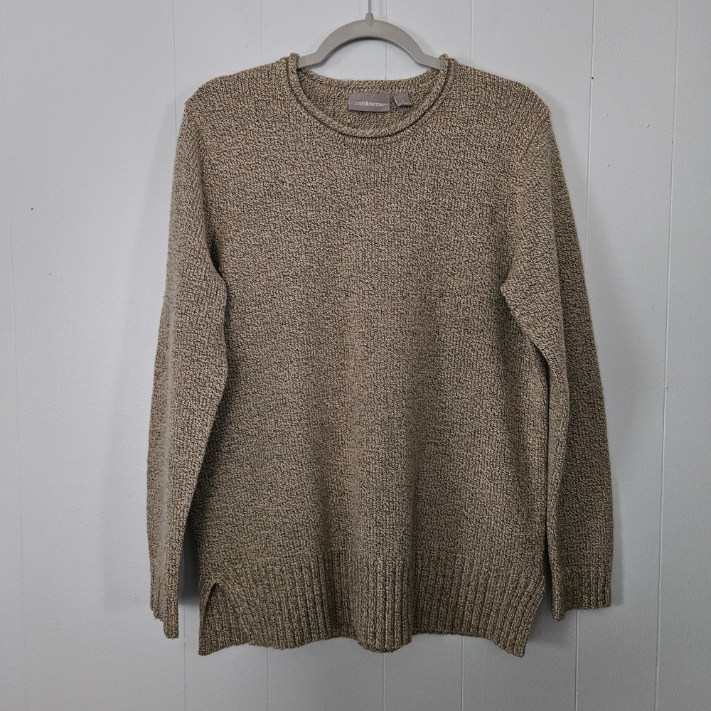 Crewneck Sweater Women Large Roll Neck Casual Cozy Grandpa Sweater Fall